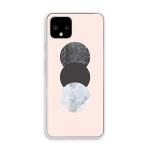 Marmeren cirkels: Pixel 4 Transparant Hoesje