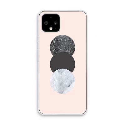 Marmeren cirkels: Pixel 4 Transparant Hoesje