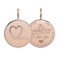 iXXXi Charm Pendant Daughter Love Small Rosé iXXXi Charm Pendant Daughter Love Small Rosé