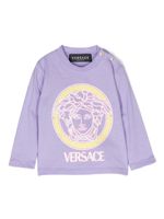 Versace Kids sweat en coton à logo imprimé - Violet - thumbnail