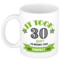 Verjaardag cadeau mok 30 jaar - groen - grappig - 300 ml - keramiek