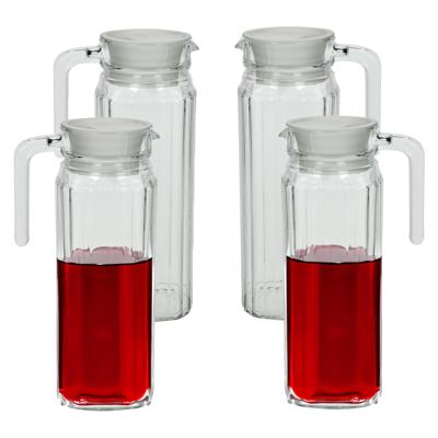 Luminarc Waterkan met deksel - 1x - 1,1 Liter - glas - schenkkan - waterkaraf - Limonadekan