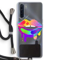 Lip Palette: Oppo A91 Transparant Hoesje met koord
