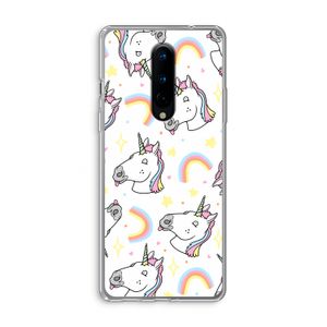 Rainbow Unicorn: OnePlus 8 Transparant Hoesje