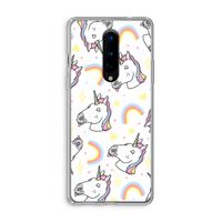Rainbow Unicorn: OnePlus 8 Transparant Hoesje Rainbow Unicorn: OnePlus 8 Transparant Hoesje