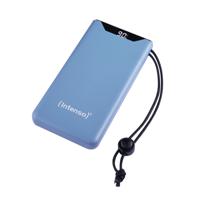 Intenso F10000 Powerbank 10000 mAh Quick Charge, Power Delivery LiPo USB-A, USB-C Blauw Statusweergave - thumbnail