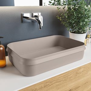 MONDIAZ ARVO Waskom solid surface 55cm kleur Smoke / Smoke