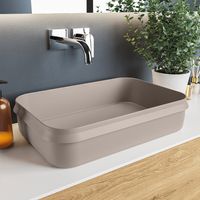 MONDIAZ ARVO Waskom solid surface 55cm kleur Smoke / Smoke MONDIAZ ARVO Waskom solid surface 55cm kleur Smoke / Smoke