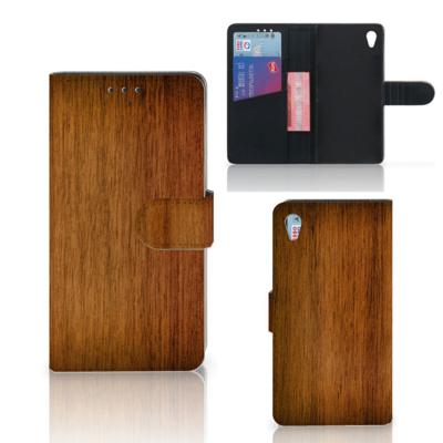 Sony Xperia Z3 | Book Style Case | Donker Hout