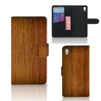Sony Xperia Z3 | Book Style Case | Donker Hout