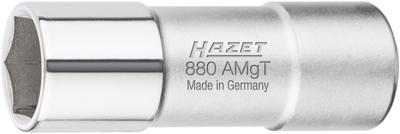 HAZET Bougiedopsleutel 880AMGT · 3/8 inch (10 mm) vierkant hol · Buiten-zeskant-profiel · SW 16 mm · 5/8?