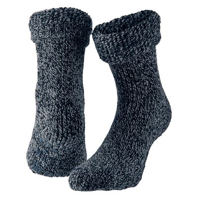 Dames anti-slip korte huissokken/slofsokken navyblauw - maat 39-42