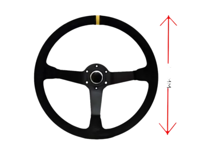 LTEC - 3 SPAAKS 380mm Suede, 65mm diep