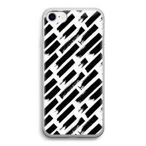 Zwarte vegen: iPhone SE 2020 Transparant Hoesje