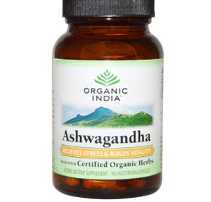 Biologische Ashwagandha, 400 mg (90 Veggie Caps) - Organic India