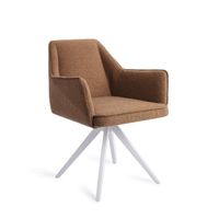 Jesper Home Eetkamerstoel 'Tome' Turn White, Draaibaar, kleur Cinnamon Bun