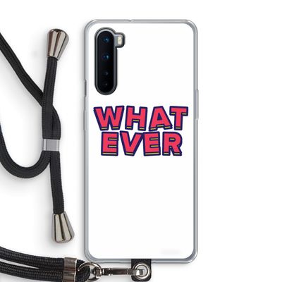 Whatever: OnePlus Nord Transparant Hoesje met koord