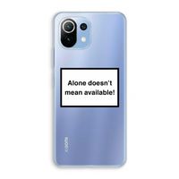 Alone: Xiaomi Mi 11 Lite Transparant Hoesje
