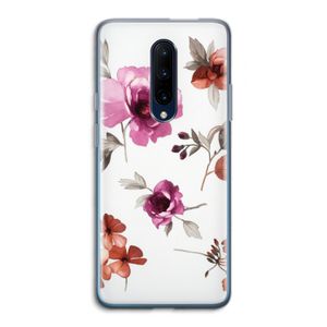 Geschilderde bloemen: OnePlus 7 Pro Transparant Hoesje