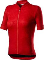 Castelli Promessa Jaquard SS fietsshirt rood dames M