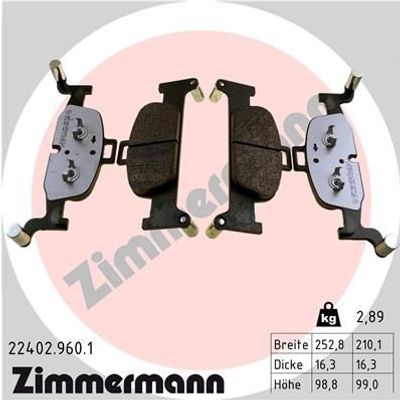 Remblokkenset, schijfrem rd:z 224029601