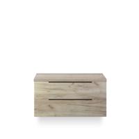 Seville Badmeubelset 100 cm - Wastafel Blad Craft Oak Edge greep