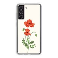Red poppy: Samsung Galaxy S21 FE Transparant Hoesje