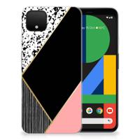 Google Pixel 4 XL | TPU Hoesje | Zwart Roze Vormen