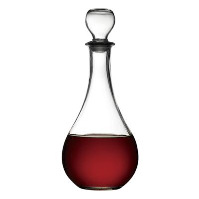 Wijn/water karaf - transparant - 1,2 liter - glas - waterkaraf - schenkfles met stop