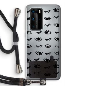 Eye pattern #2: Huawei P40 Pro Transparant Hoesje met koord