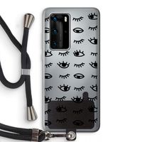 Eye pattern #2: Huawei P40 Pro Transparant Hoesje met koord