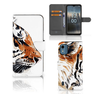 Hoesje Nokia C12 Watercolor Tiger