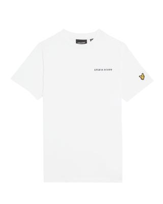 Lyle & Scott winter t-shirt jongens - wit - geborduurd