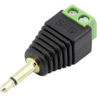 TRU COMPONENTS 1386611 Jackplug 3,5 mm Stekker, recht Aantal polen: 2 Mono Zwart 1 stuk(s)