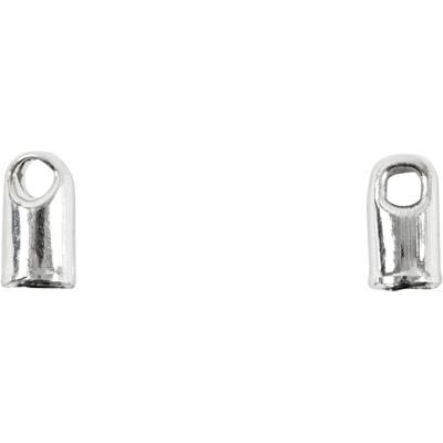 Creativ Company Eindkap, d 3,2 mm, verzilverd, 10 stuk/ 1 doos