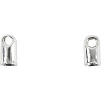 Creativ Company Eindkap, d 3,2 mm, verzilverd, 10 stuk/ 1 doos