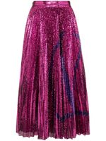 Valentino Garavani jupe plissée brodée de sequins - Rose