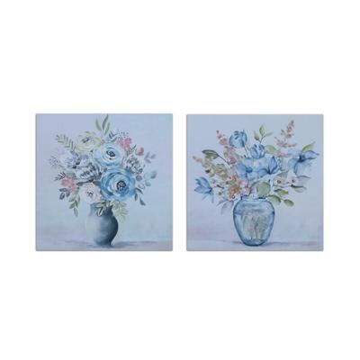 Schilderij DKD Home Decor Vaas (80 x 2,8 x 80 cm) (2 Stuks)