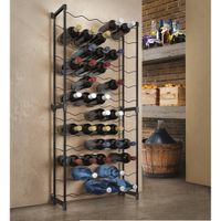 Tomado-Metaltex Barbera Wijnrek voor 50 Flessen 108x50x26 cm Zwart Tomado-Metaltex Barbera Wijnrek voor 50 Flessen 108x50x26 cm Zwart