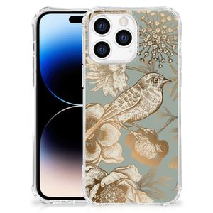 Case voor Apple iPhone 14 Pro Max Vintage Bird Flowers