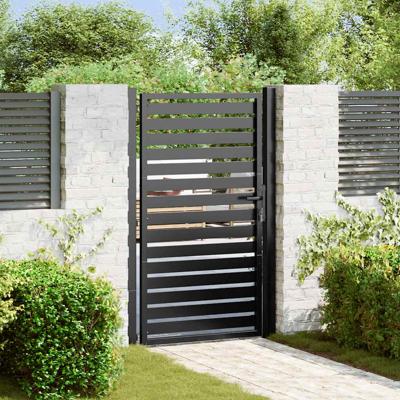 Tuinpoort afsluitbaar 100x150 cm aluminium zwart