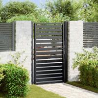 Tuinpoort afsluitbaar 100x150 cm aluminium zwart