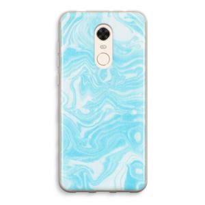 Waterverf blauw: Xiaomi Redmi 5 Transparant Hoesje