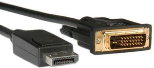 ROLINE DisplayPort Kabel DP Male - DVI Male (24+1), LSOH, zwart, 1 m