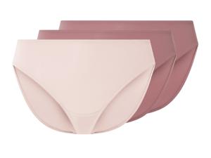 esmara 3 dames slips (Aubergine/lichtroze, L (44/46))