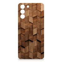 Stevig Telefoonhoesje voor Samsung Galaxy S21 FE Wooden Cubes