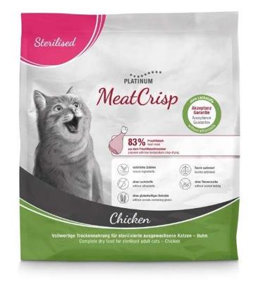 PLATINUM MeatCrisp Sterilised Chicken - droog kattenvoer - 400g