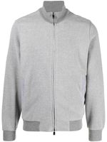 Corneliani sweat zippé à col montant - Gris