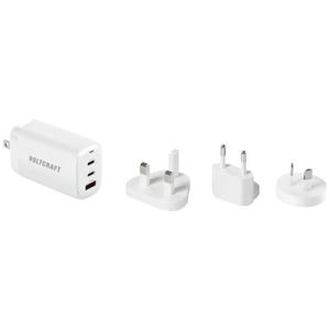 VOLTCRAFT UC-3ACX004 Reislader 65 W Binnen Uitgangsstroom (max.) 3.25 A Aantal uitgangen: 3 x USB-A, USB-C USB Power Delivery (USB-PD), Met adapter voor