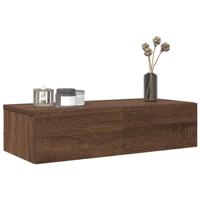 Wandschap met lades 60x26,5x15 cm bewerkt hout bruin eikenkleur
